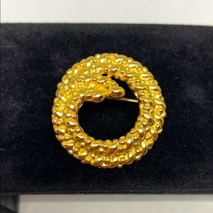 Beautiful Christian Dior coiled rope pin